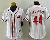 Women's Cincinnati Reds #44 Elly De La Cruz White With Patch Cool Base Stitched Jersey,baseball caps,new era cap wholesale,wholesale hats